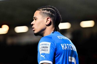 Jadel Katongo (2 Peterborough United) during the Sky Bet League 1 match between Peterborough and Fleetwood Town at London Road, Peterborough on Tuesday 16th April 2024. (Photo: Kevin Hodgson | MI News) Credit: MI News & Sport /Alamy Live News