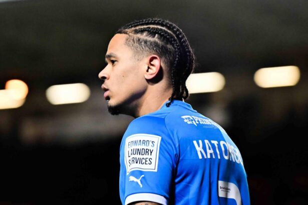 Jadel Katongo (2 Peterborough United) during the Sky Bet League 1 match between Peterborough and Fleetwood Town at London Road, Peterborough on Tuesday 16th April 2024. (Photo: Kevin Hodgson | MI News) Credit: MI News & Sport /Alamy Live News