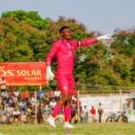 Victor Chabu during an MTN Super League match. (Photo via Nchanga Rangers FC media)