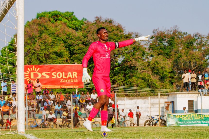 Victor Chabu during an MTN Super League match. (Photo via Nchanga Rangers FC media)
