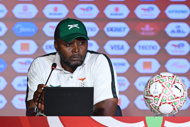 Moses Sichone, coach of Zambia during the 2025 Africa Cup of Nations AFCON match between Zambia and Morocco at Prince Moulay Abdellah Stadium in Rabat, Morocco on 29 December 2025 ©Majt Esseddik/BackpagePix