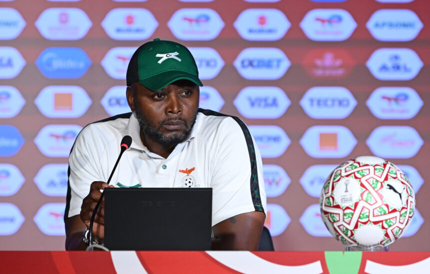 Moses Sichone, coach of Zambia during the 2025 Africa Cup of Nations AFCON match between Zambia and Morocco at Prince Moulay Abdellah Stadium in Rabat, Morocco on 29 December 2025 ©Majt Esseddik/BackpagePix