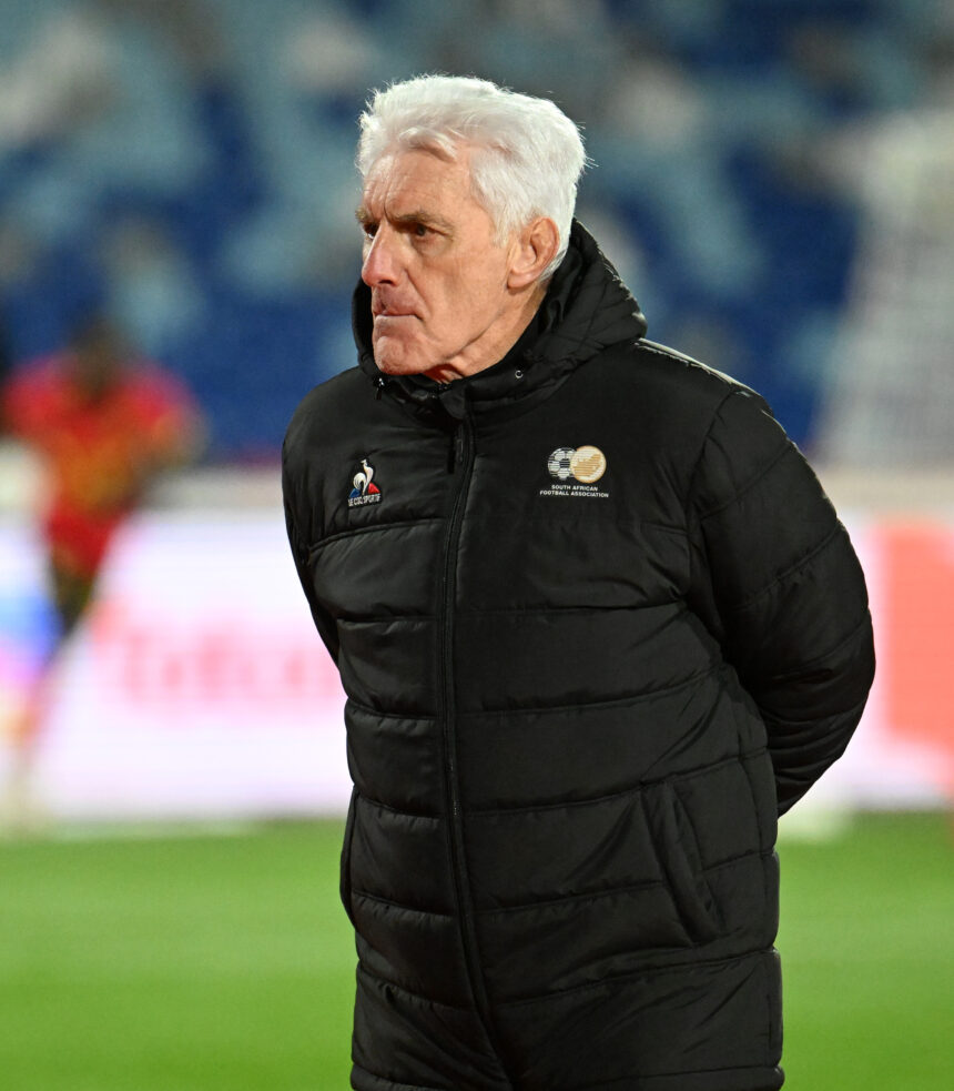 Hugo Broos, head coach of South Africa during the 2025 Africa Cup of Nations game between South Africa and Angola at Marrakech Stadium in Morocco on 22 December 2025 ©Ryan Wilkisky/BackpagePix
