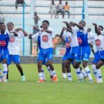 Chirundu United FC players celebrating their victory after eliminating Kabwe Warriors from the 2026 ABSA Cup. (Photo/courtesy)