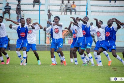 Chirundu United FC players celebrating their victory after eliminating Kabwe Warriors from the 2026 ABSA Cup. (Photo/courtesy)