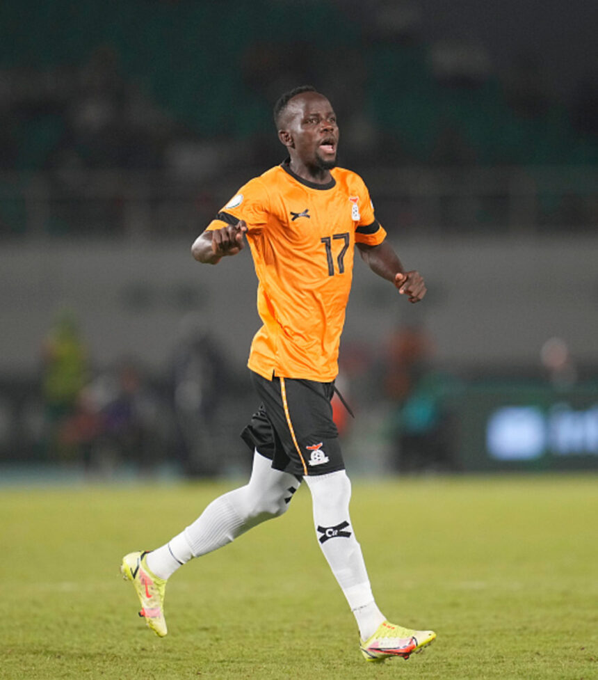 SAN-PEDRO, IVORY COAST - JANUARY 24: Clatous Chama of Zambia looks on during the TotalEnergies CAF Africa Cup of Nations group stage match between Zambia and Morocco at Stade de San Pedro on January 24, 2024 in San-Pedro, Ivory Coast. (Photo by Ulrik Pedersen/DeFodi Images via Getty Images)