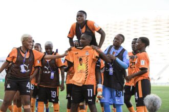 Copper Queens paid tribute to their former head coach late Bruce Mwape. (Photo via FAZ media)