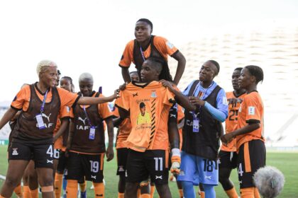 Copper Queens paid tribute to their former head coach late Bruce Mwape. (Photo via FAZ media)