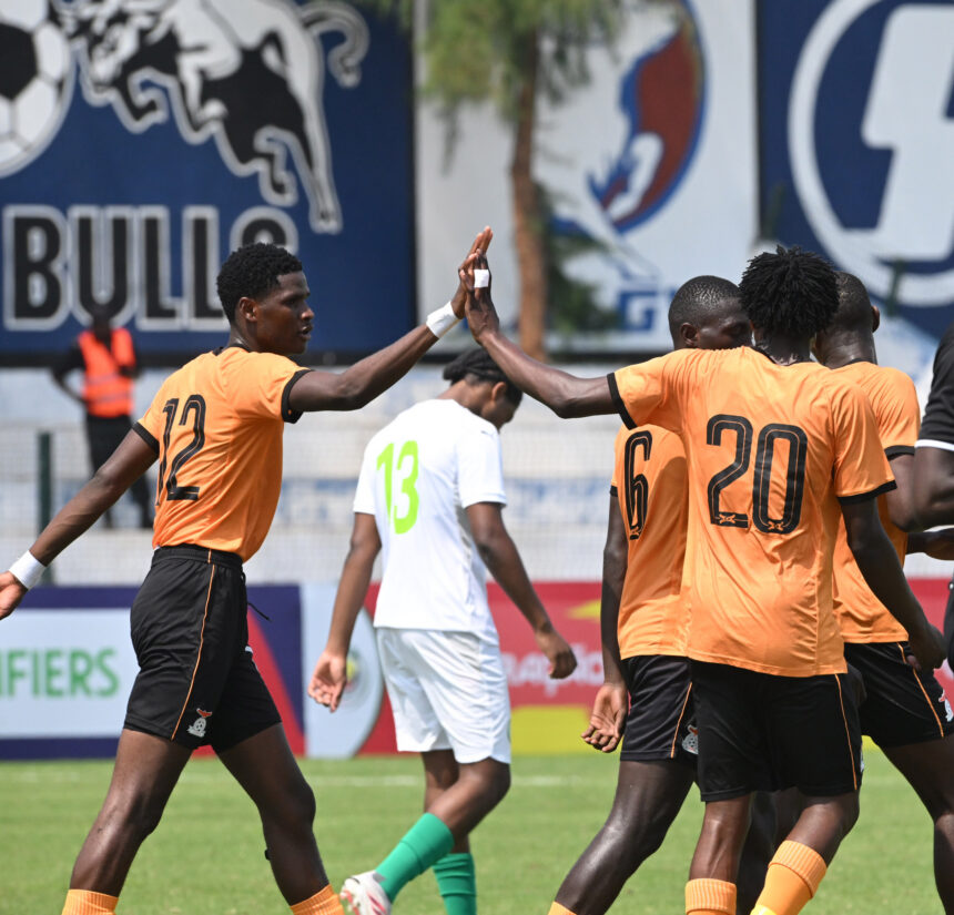 Kayla Chinunda of Zambia celebrates goal during 2026 COSAFA U20 Youth Championship CAF Qualifier Match between Zambia and Comoros at ABB Stadium in Maputo on 21 September 2026 ©Sydney Mahlangu/BackpagePix