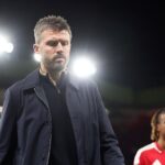 MANCHESTER, ENGLAND - SEPTEMBER 16: Michael Carrick, Manager of Manchester United, reacts after the Carabao Cup Third Round match between Manchester United and Brighton & Hove Albion at Old Trafford on September 16, 2026 in Manchester, England. (Photo by Alex Livesey/Getty Images)