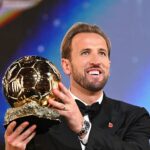 LONDON, ENGLAND - OCTOBER 26: Harry Kane of FC Bayern Munich and England accepts the Men's Ballon d'Or award during the 70th Ballon D'Or Ceremony at Palladium Theatre on October 26, 2026 in London, England. (Photo by Jeff Spicer - UEFA/UEFA via Getty Images)