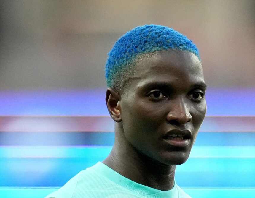 PORTLAND, OREGON - AUGUST 23: Temwa Chawinga #6 of Kansas City Current looks on during the NWSL match between Portland Thorns and Kansas City Current at Providence Park on August 23, 2025 in Portland, Oregon. (Photo by Soobum Im/NWSL via Getty Images)